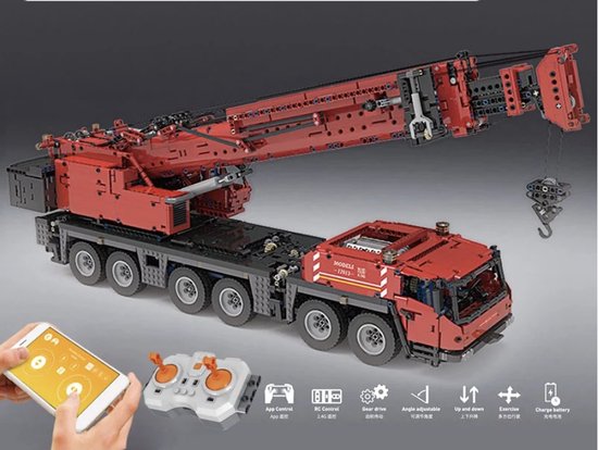 Grue mobile télécommandée avec bras de 1,5 m, ensemble de briques MOC – Toy  Brick Lighting