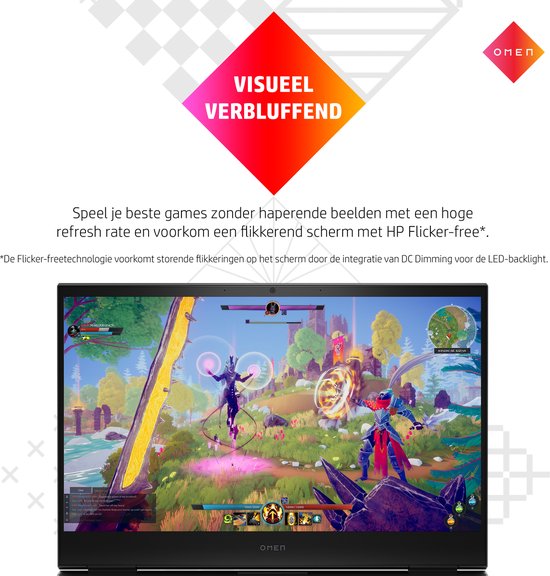 HP OMEN 16-b0340nd - Laptop - 16.1" FullHD bij 144 Hz - Core i7-11800H - 16 GB DDR4 - 1 TB SSD - NVIDIA GeForce RTX 3060 - 802.11ax, Bluetooth 5.2 - Windows 10 Home - HP - Hoofdafbeelding