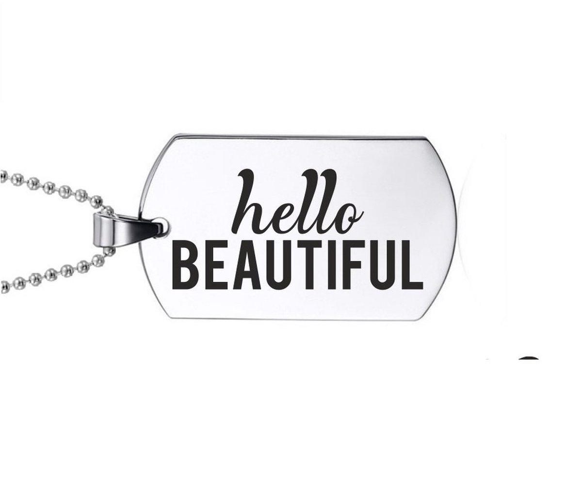 Ketting RVS - Hello Beautiful
