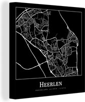 Canvas Schilderij Stadskaart - Heerlen - Kaart - Plattegrond - 20x20 cm - Wanddecoratie