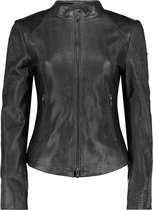 Donders Jas Leather Jacket 57477 Black Dames Maat - 36