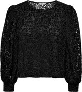Only T-shirt Onlyrsa 78 Lace Top Nl Wvn 15283271 Black Dames Maat - S