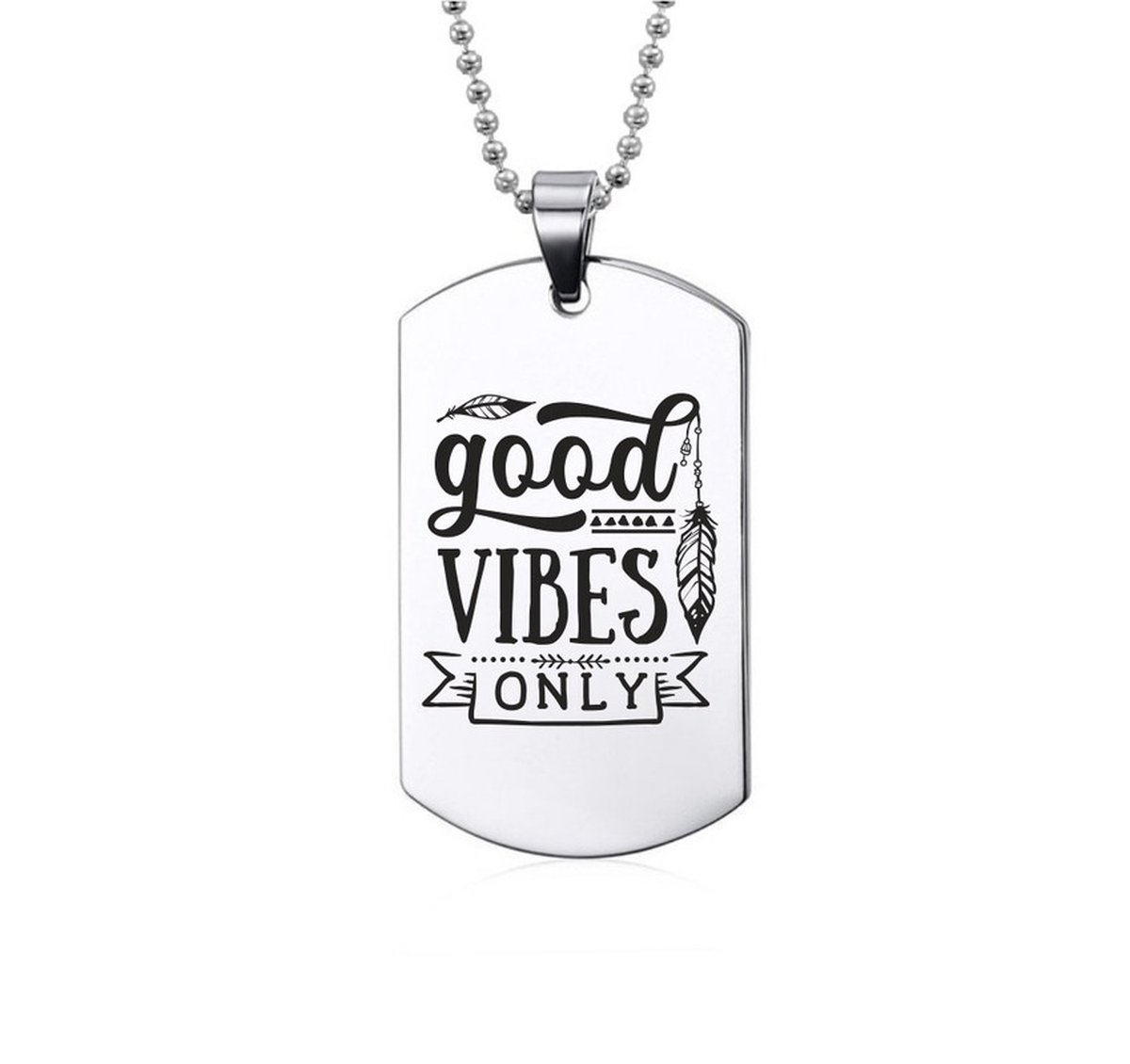 Ketting RVS - Good Vibes Only