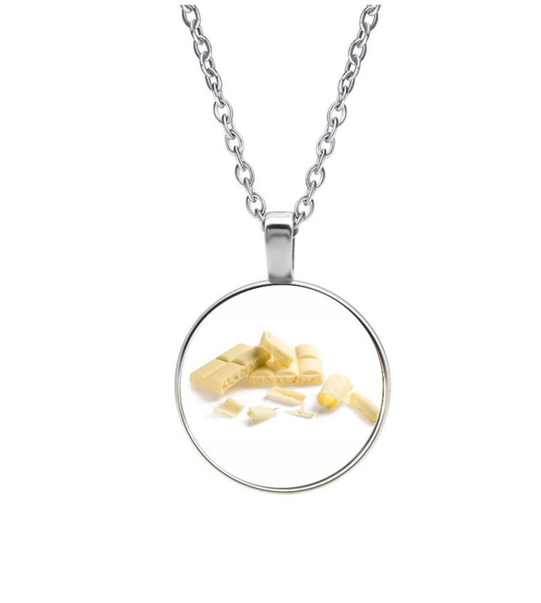 Ketting Glas - Witte Chocolade