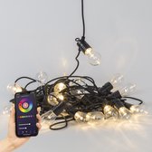 Cordon lumineux RGB - 20 mètres - 24 lumières LED - adapté à une utilisation en extérieur - cordon de 2 mètres - connecté au WIFI