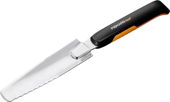 Foto: Fiskars xact onkruidsteker onkruidmes softgrip handvat onkruidstekers 338 mm