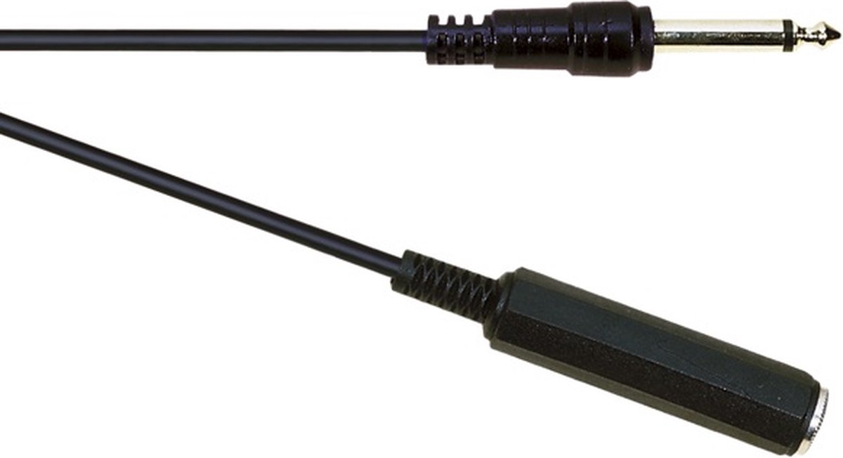 6,35mm Jack mono verlengkabel - 6 meter