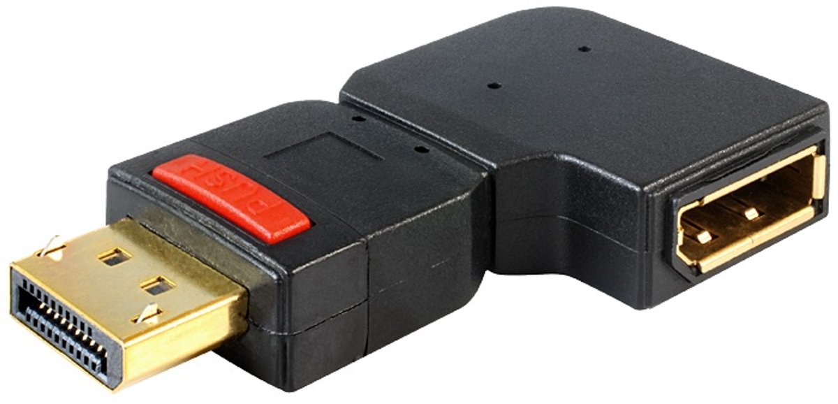 Premium DisplayPort (m) - DisplayPort (v) adapter - 90° haaks naar links - versie 1.1 (2560 x 1600)