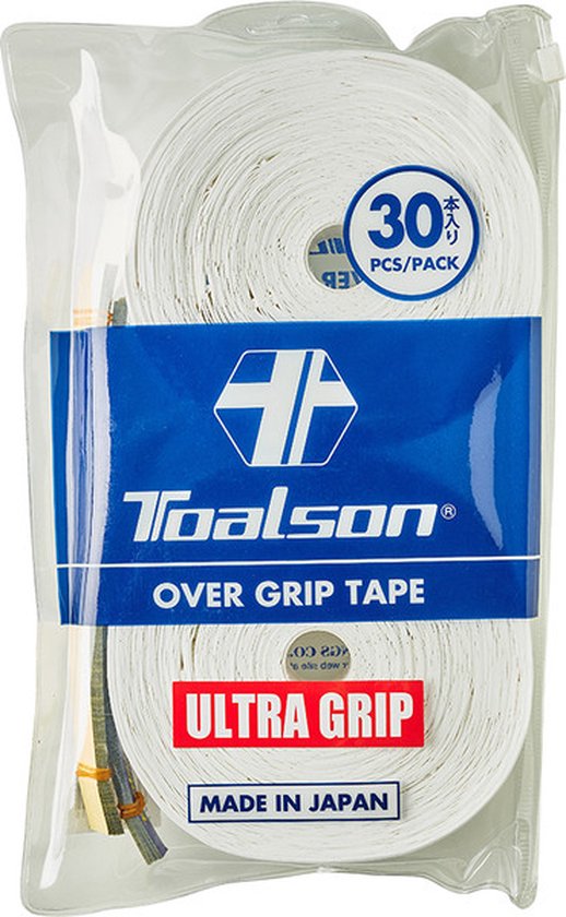 Toalson Ultra Tennis Padel Overgrip 30 Stuks Wit Pack