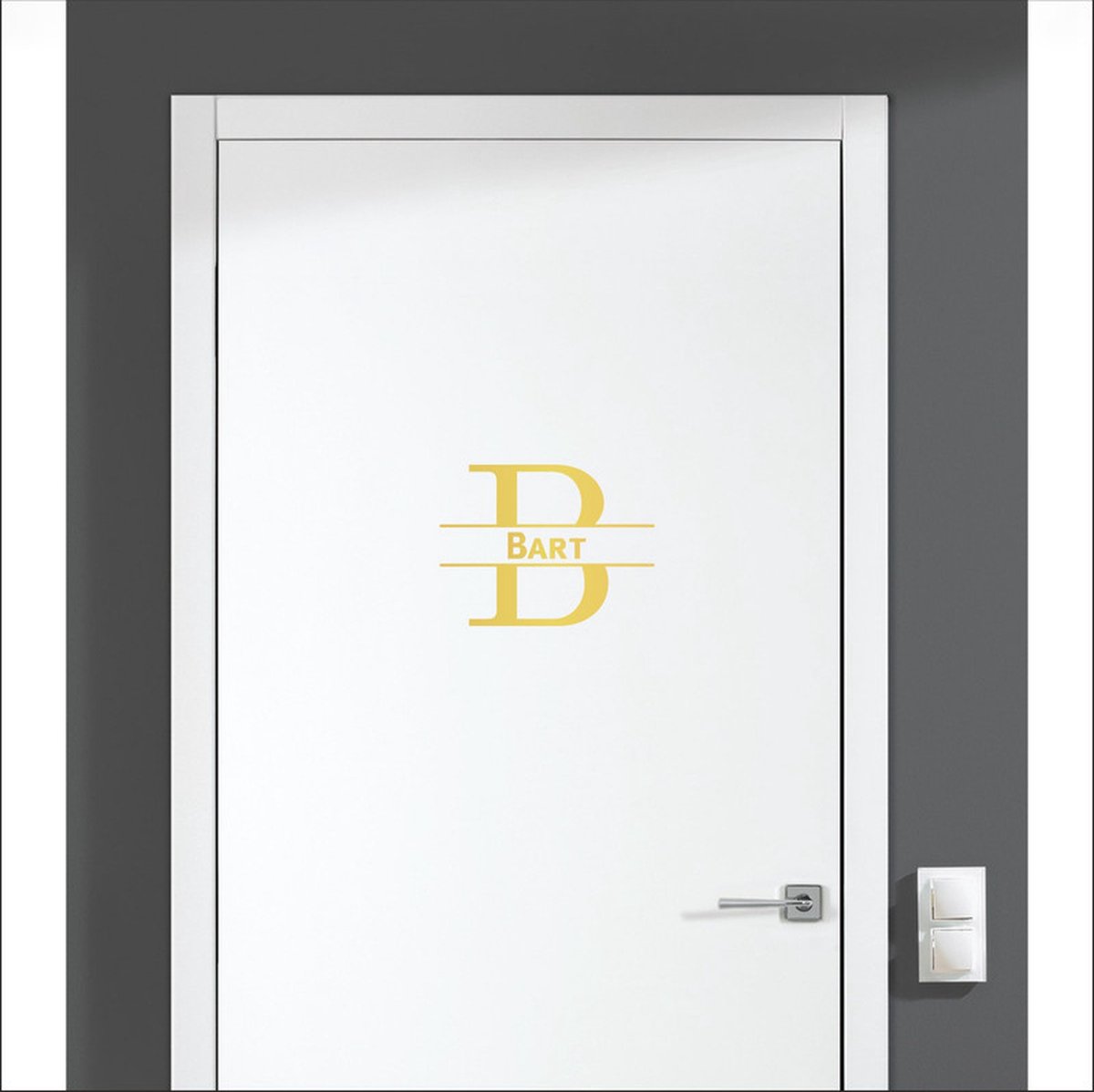 Deursticker Met Naam -  Bart - Goud
