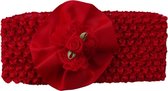 Jessidress Hoofdband Baby Haarband met chique haarbloem - Rood