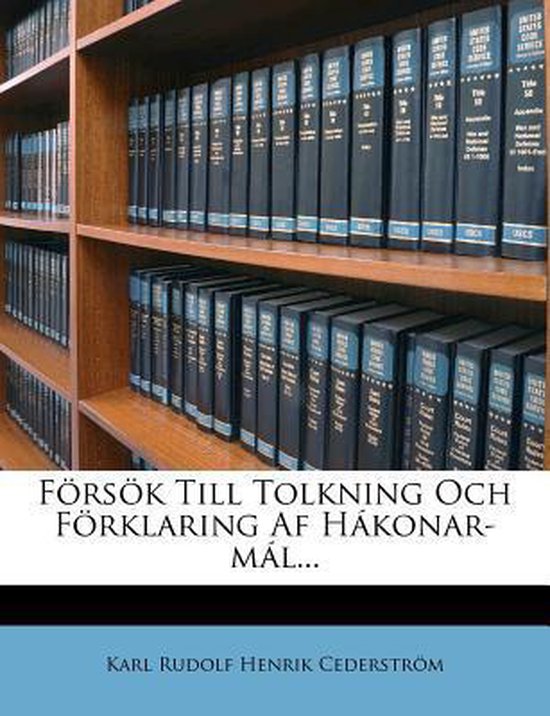 Bol Com F Rs K Till Tolkning Och F Rklaring Af H Konar M L Boeken