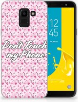 Geschikt voor Samsung Galaxy J6 2018 Uniek TPU Hoesje Flowers Pink DTMP