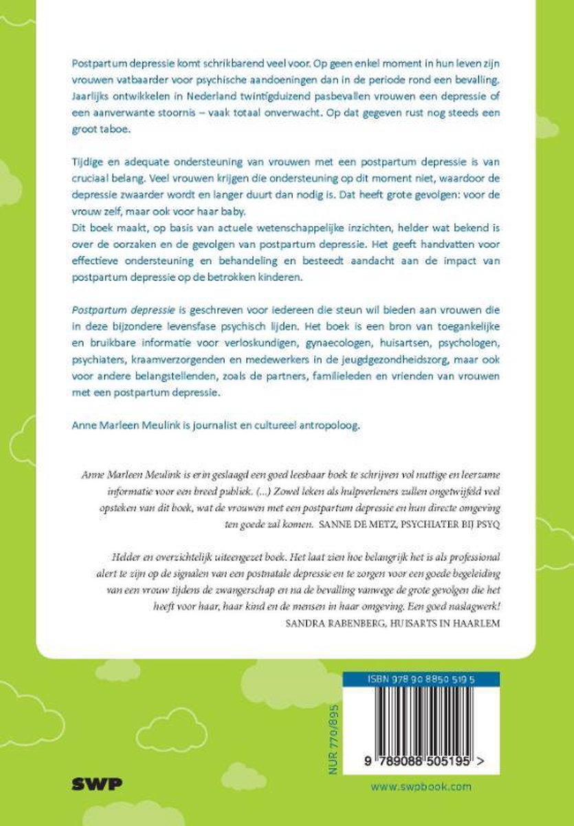 Postpartum depressie - back cover