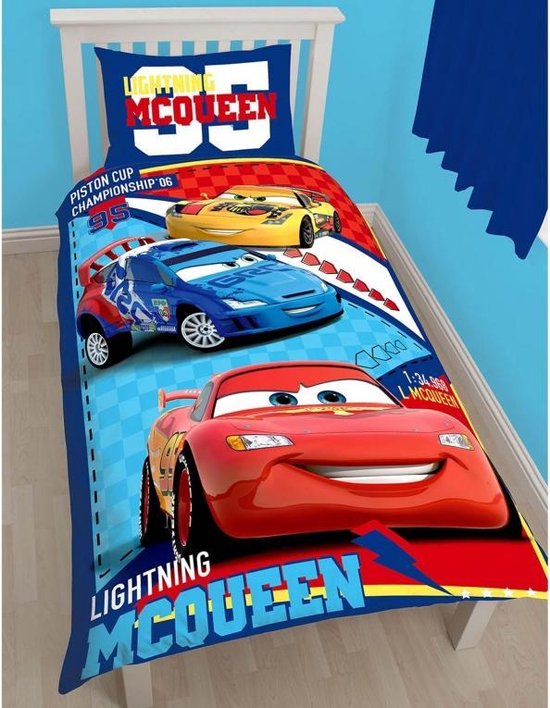 punch Marty Fielding Moedig aan Disney Cars Lightning McQueen dekbedovertrek - eenpersoons maat en 1  kussensloop | bol.com