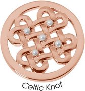 Quoins Disk QMB-62M-R Celtic Knot staal rosekleurig (M)