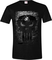 The Punisher - Bricks Men T-shirt - Black