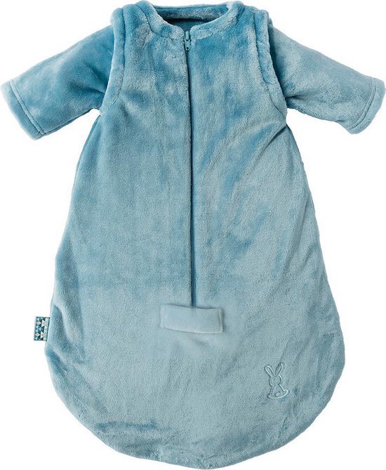 Nattou - Babyslaapzak 4 seizoenen - Afneembare mouwen - Petrol blauw - Lapidou - 65 cm