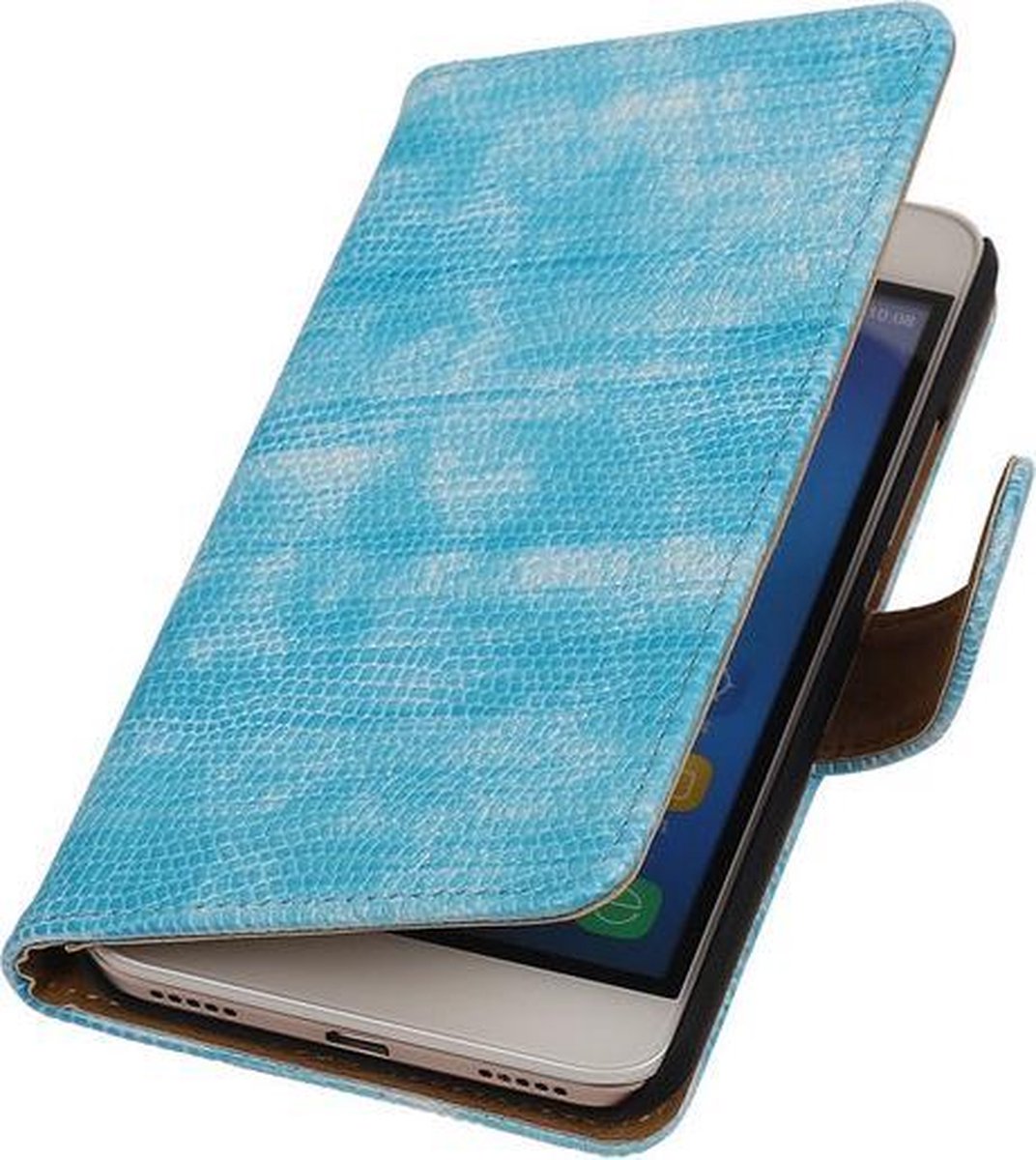 Huawei Honor Y6 - Mini Slang Turquoise Booktype Wallet Hoesje