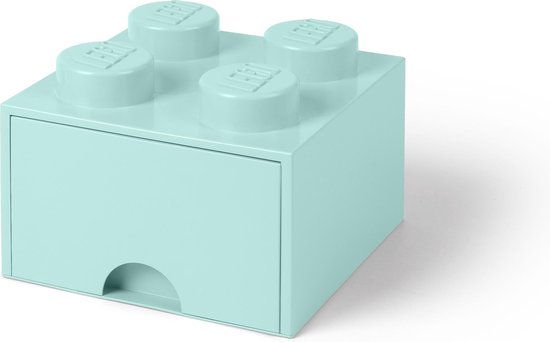 Lego - Opbergbox met Lade Brick 4 - Polypropyleen - Blauw