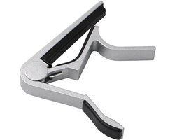 Aluminium Gitaar Barréklem - Capodastro – Capo / Klem - Capodester Akoestische, Klassieke & Elektrische Gitaar- Guitar - Ukelel Akoestische / Klassiek / Elektrisch - Zilver kleurig