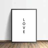 Poster met tekst Love (50x70cm)