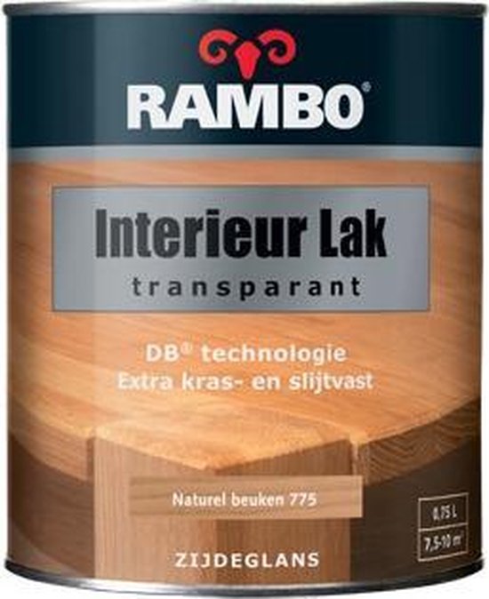 helaas Naar boven Omgaan Rambo Interieur Lak Transparant 0,75 liter - Naturelbeuken | bol.com