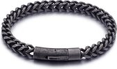 Bracelet en acier foncé - Acier inoxydable - 22,5 cm / 6 mm