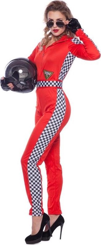 Helder op Bukken boezem Race verkleed kostuum/jumpsuit voor dames - Carnavalskleding sexy... |  bol.com