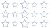 3x guirlandes de fête étoiles banderoles holographiques 4 mètres - réveillon du nouvel an / décoration de fête paillettes