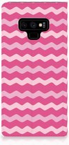 Samsung Galaxy Note 9 Uniek Standcase Hoesje Waves Pink