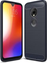 Motorola Moto G7 / G7 Plus Hoesje - Armor Brushed TPU - Blauw