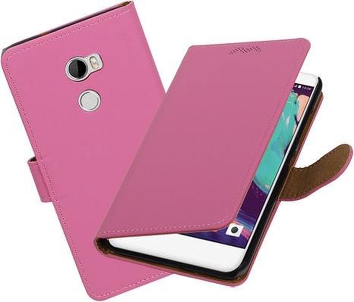 BestCases.nl HTC One X10 Effen booktype hoesje Roze