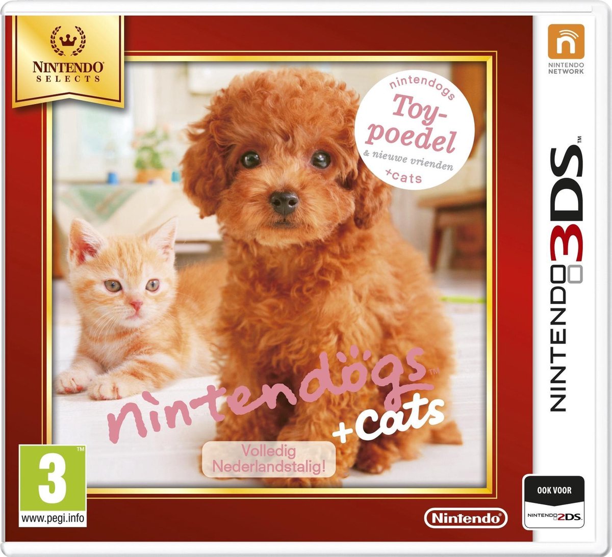 Nintendogs + Cats, Toy Poedel & Nieuwe Vrienden (Select) - 2DS + 3DS - Nintendo