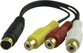 DELTACO AA-21, AWM MiniDIN7_3RCA 7-pins MiniDIN (M) naar 3x RCA Audio & Video (F)