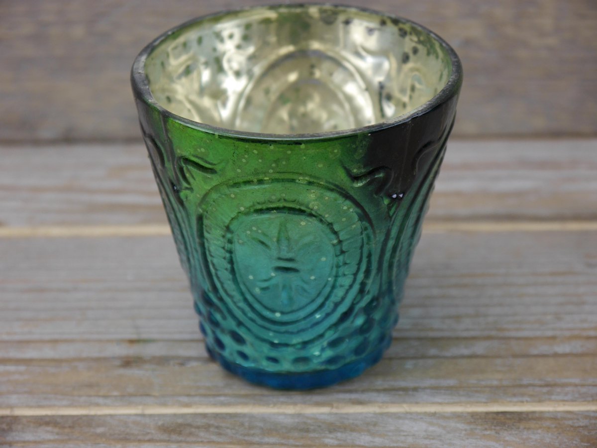 SENSE Waxine lichthouder - theelichthouder turquoise - kaarsenhouder - sfeerlicht *3 STUKS*