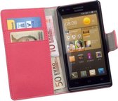 HC Bookcase Roze Flip Wallet Telefoonhoesje Huawei Ascend G6