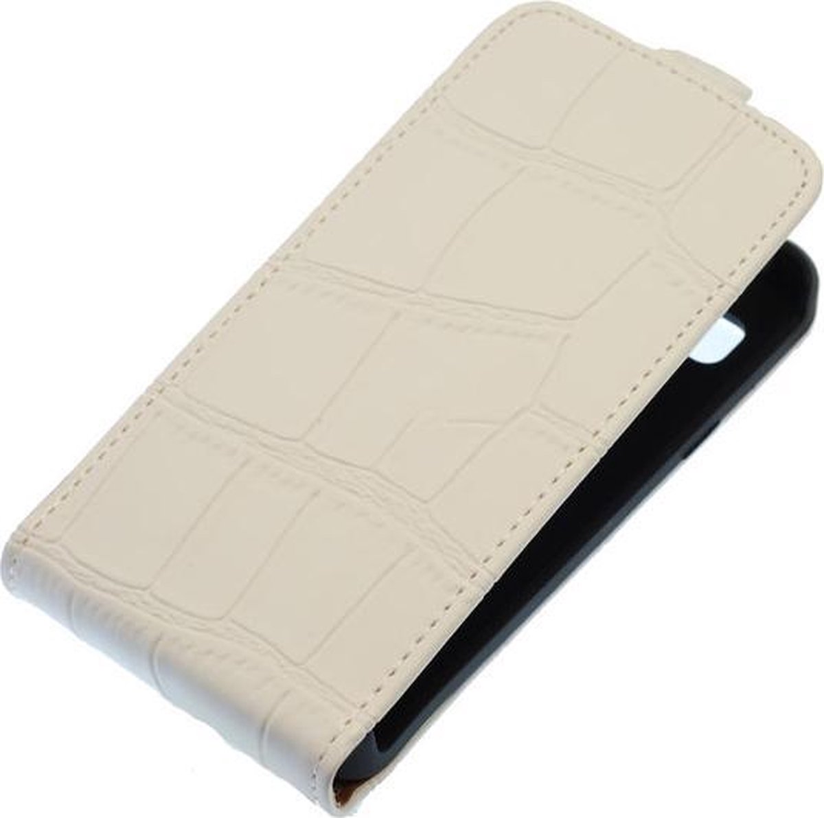 Wit Krokodil Flip case hoesje voor Samsung Galaxy S3 I9300
