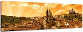 Praag - Canvas Schilderij Panorama 118 x 36 cm