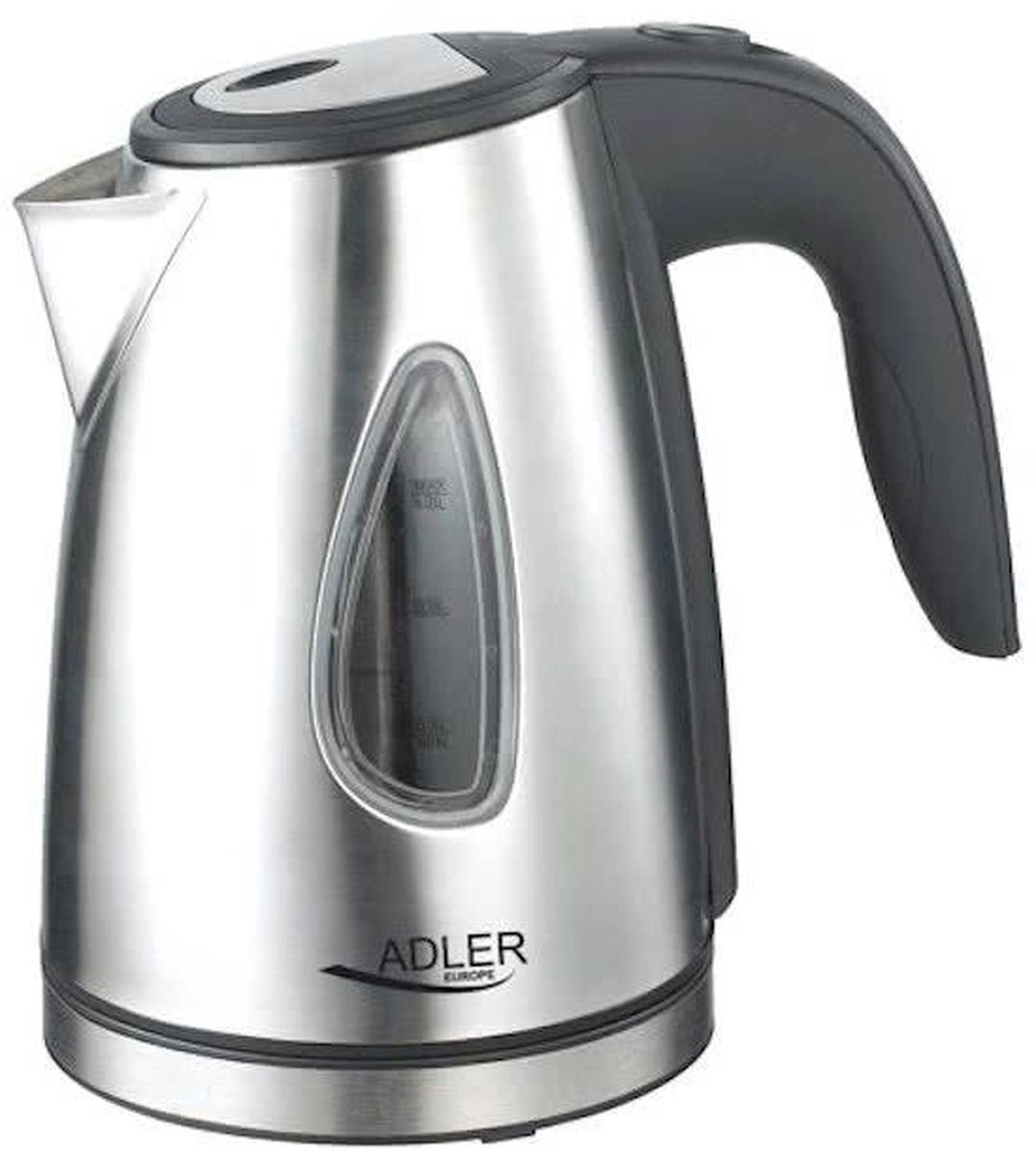 Adler AD 1203 - Elektrische waterkoker - snoerloos - RVS - 1.0 L