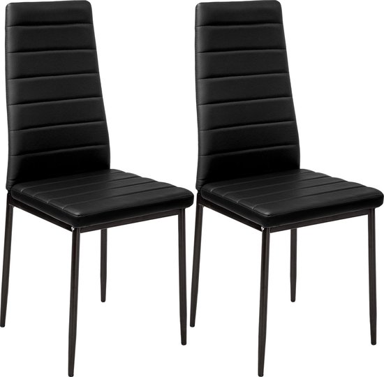 2 chaises de salle à manger, noir, chaises de salle à manger 401838