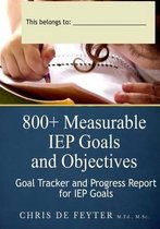 800+ Measurable IEP Goals and Objectives Goal Tracker and Progress Report