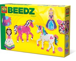 SES Beedz - Strijkkralen met legborden - grondplaten, 2100 strijkkralen en strijkvel - eenhoorns en prinsessen - unicorn - met glitterkralen en stickers - PVC vrij SES Beedz - Strijkkralen met legborden - grondplaten, 2100 strijkkralen en strijkvel - eenhoorns en prinsessen - unicorn - met glitterkralen en stickers - PVC vrij
