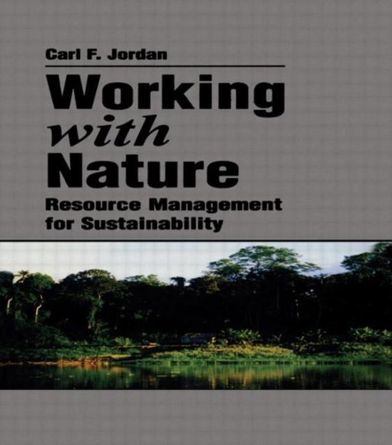 Boek 'Working with Nature' met afbeelding van een rivier en bos