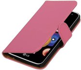 Bookstyle Wallet Case Hoesje Geschikt voor LG K4 Roze