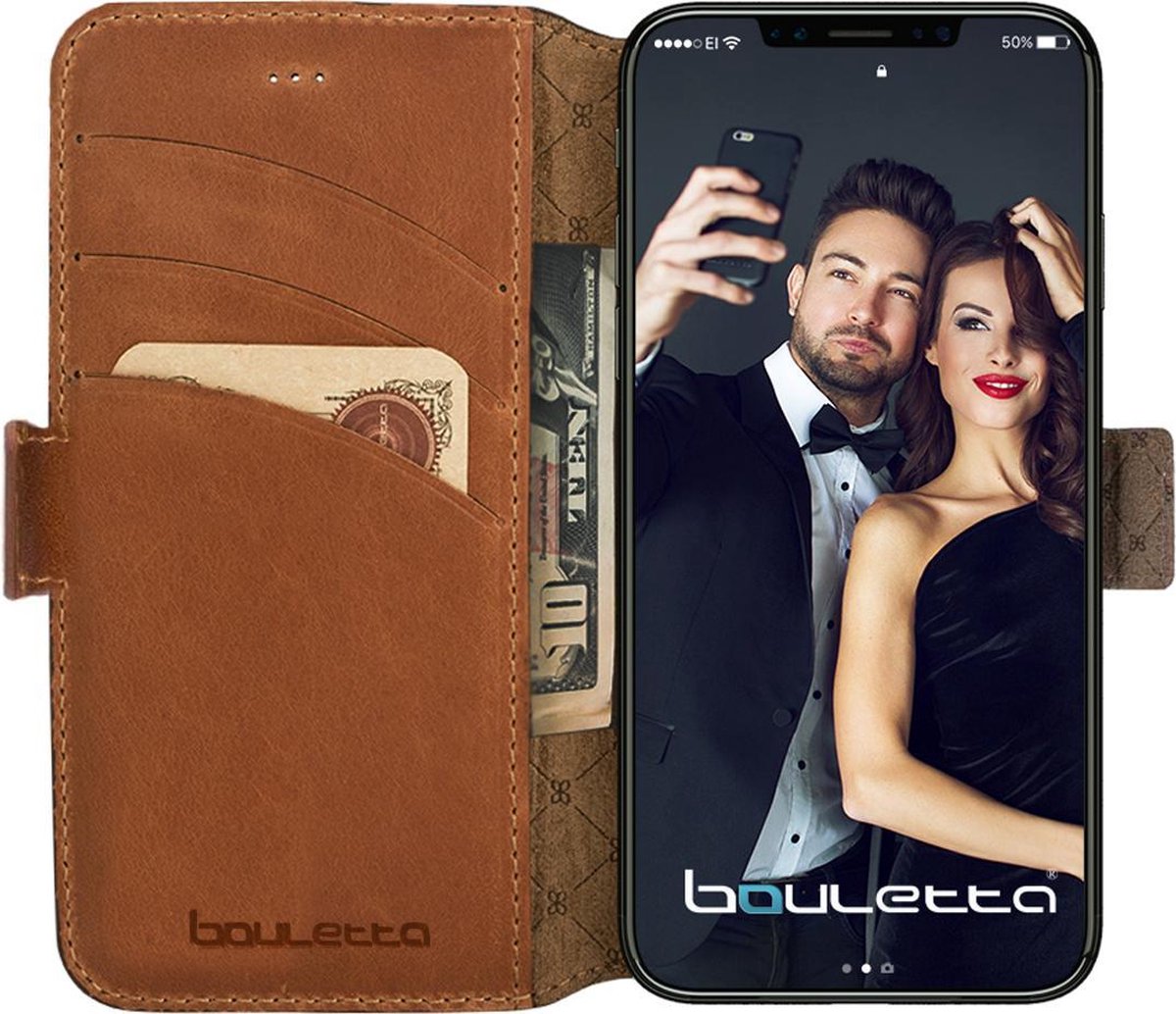 Bouletta Lederen Apple iPhone Xs Max Hoesje WalletCase Pure Cognac