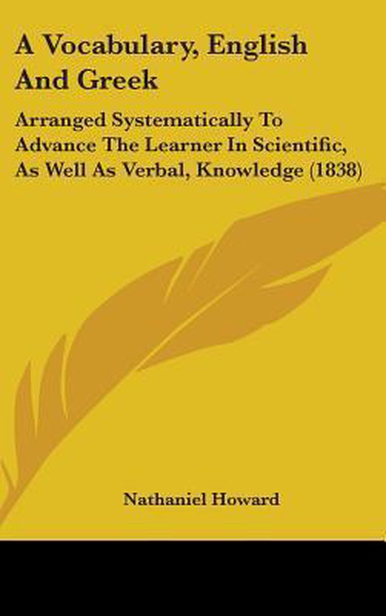 A Vocabulary, English And Greek van Nathaniel Howard