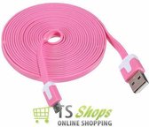 Micro USB Kabel Datacable 3 meter Universeel Pink Roze