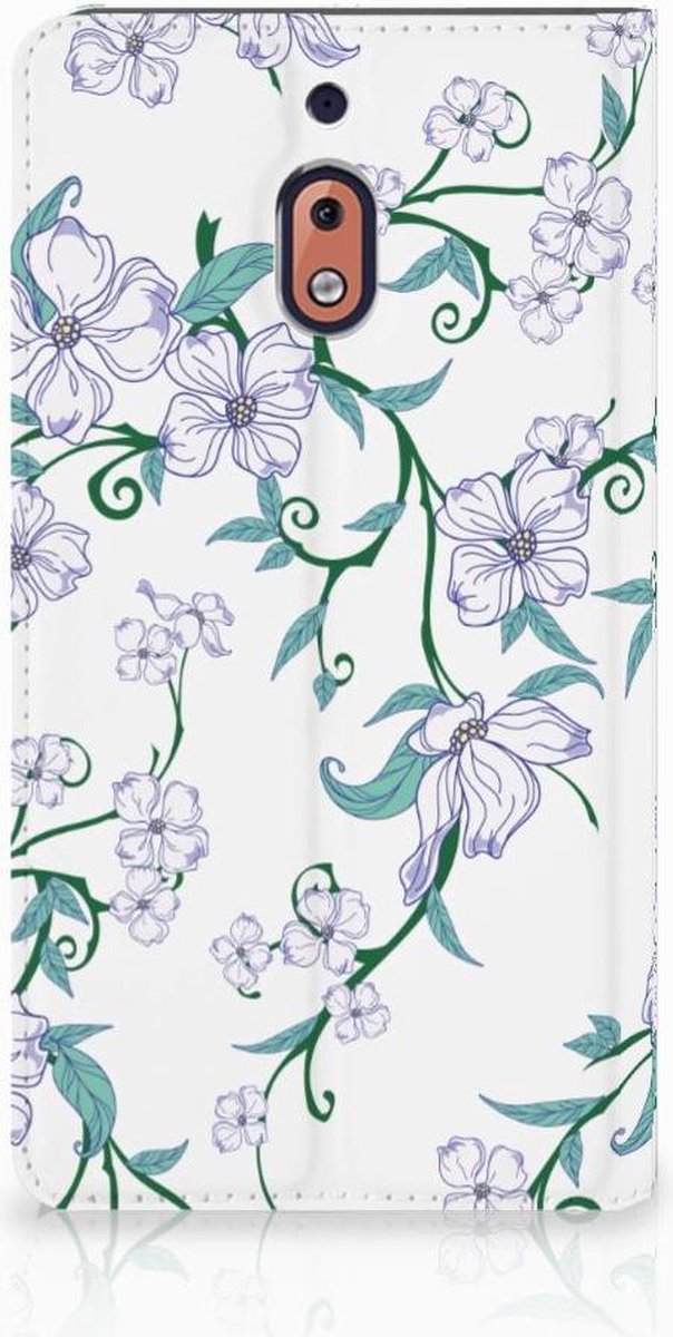 Book Case voor Nokia 2.1 2018 Uniek Smart Cover Blossom White