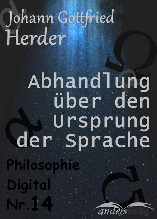 Philosophie Digital - Abhandlung über den Ursprung der Spra ... - cover